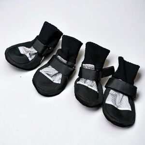Dog Boots Winter Shoes Waterproof Reflective Cold Weather Wear Black Small New